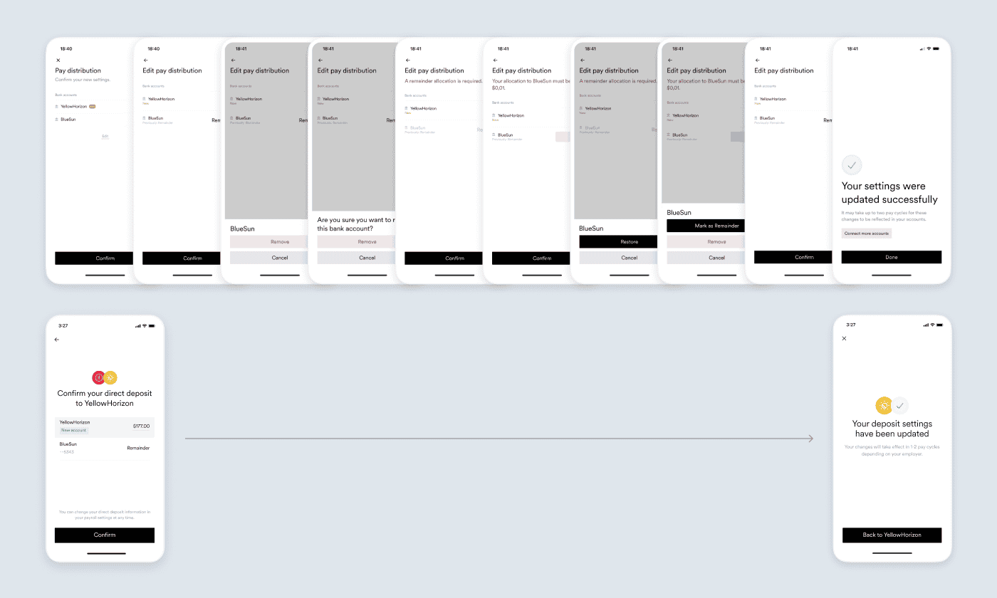 Less friction when editing deposit settings