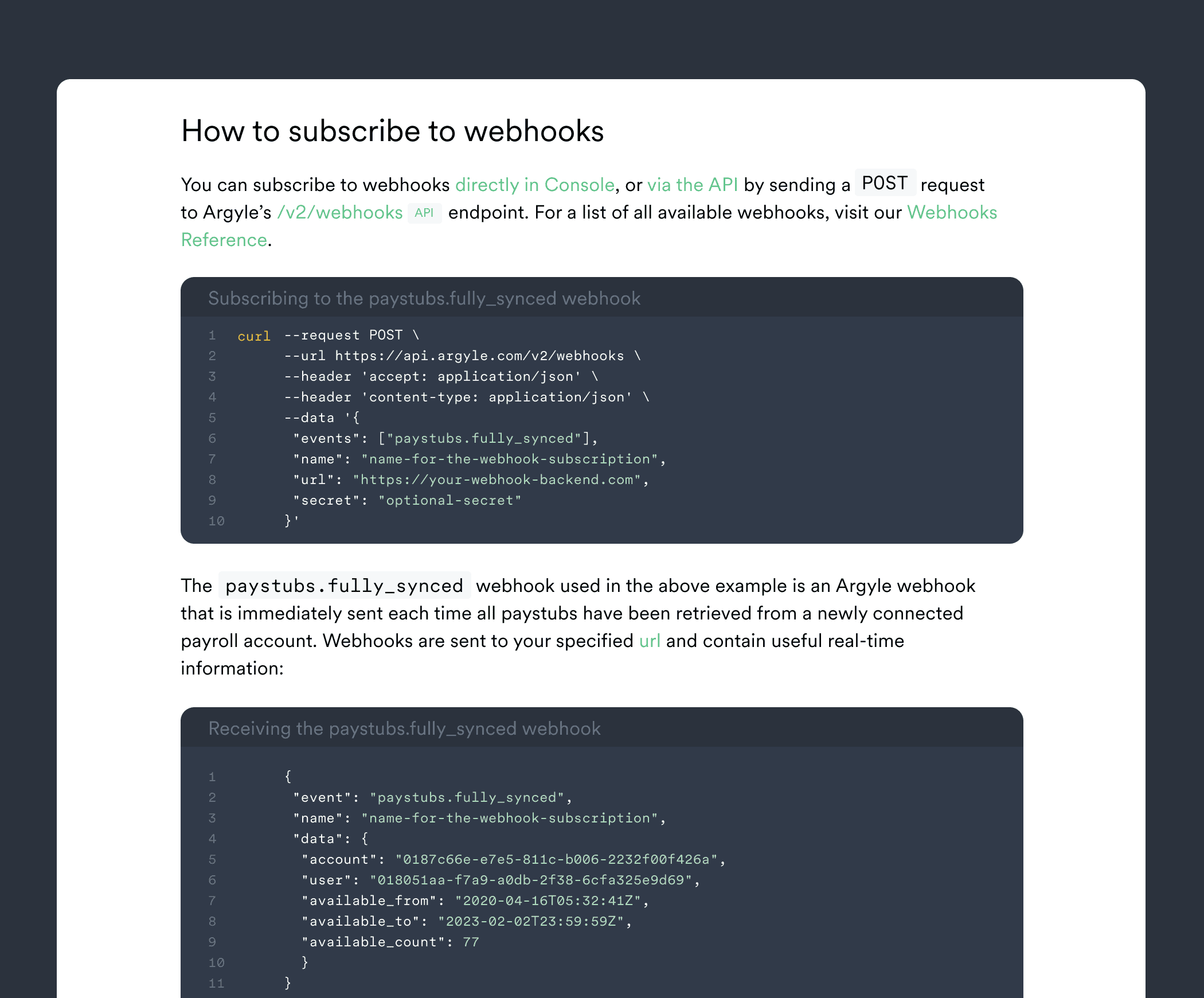 webhooks